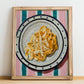 Cacio e Pepe – Italian Pasta, Osteria Still Life, no-text version framed in wood