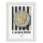 Cacio e Pepe – Italian Pasta, Trattoria Print, placed in minimal white frame