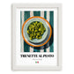 Trenette al Pesto – Italian Pasta, Osteria Poster, placed in minimal white frame