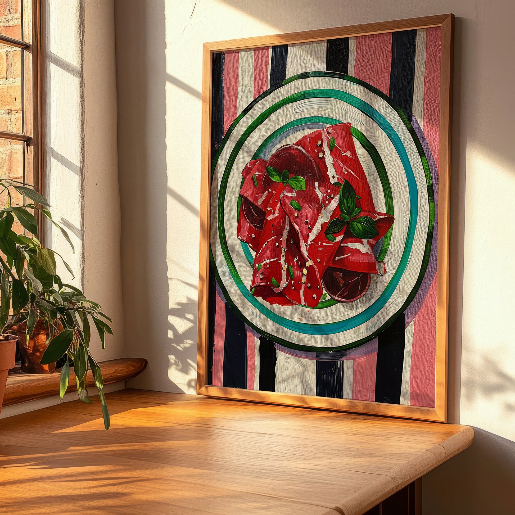 Carpaccio – Italian Meat Dish, Bistro Wall Art, clean layout with no caption