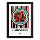 Carpaccio – Italian Meat Dish, Bistro Wall Art, in sleek black frame