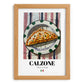 Calzone – Italian Pizza, Pizzeria Wall Art, set in oak frame
