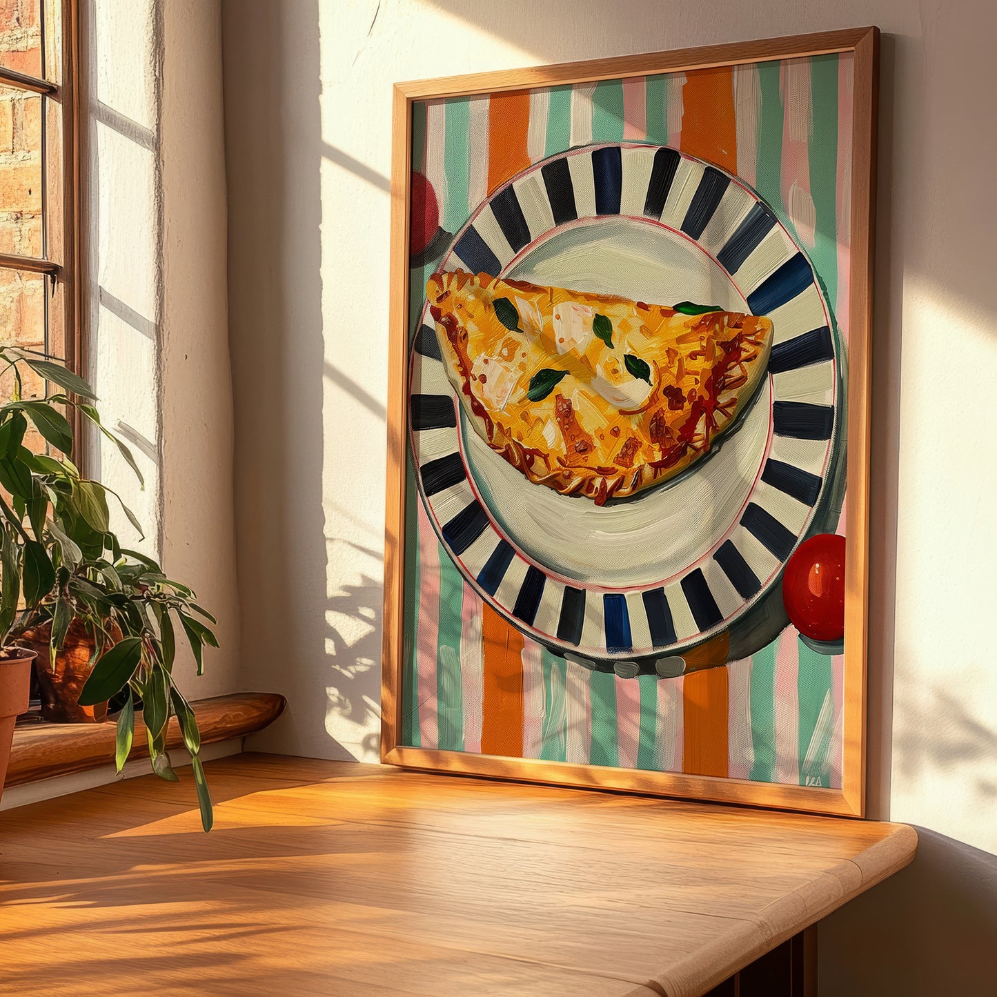 Calzone – Italian Pizza, Pizzeria Print, clean layout with no caption