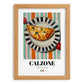 Calzone – Italian Pizza, Pizzeria Print, set in oak frame