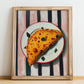 Calzone – Italian Pizza, Restaurant Poster, no-text version framed in wood