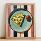 Frittata – Italian Snack Dish, Restaurant Poster, no-text version framed in wood