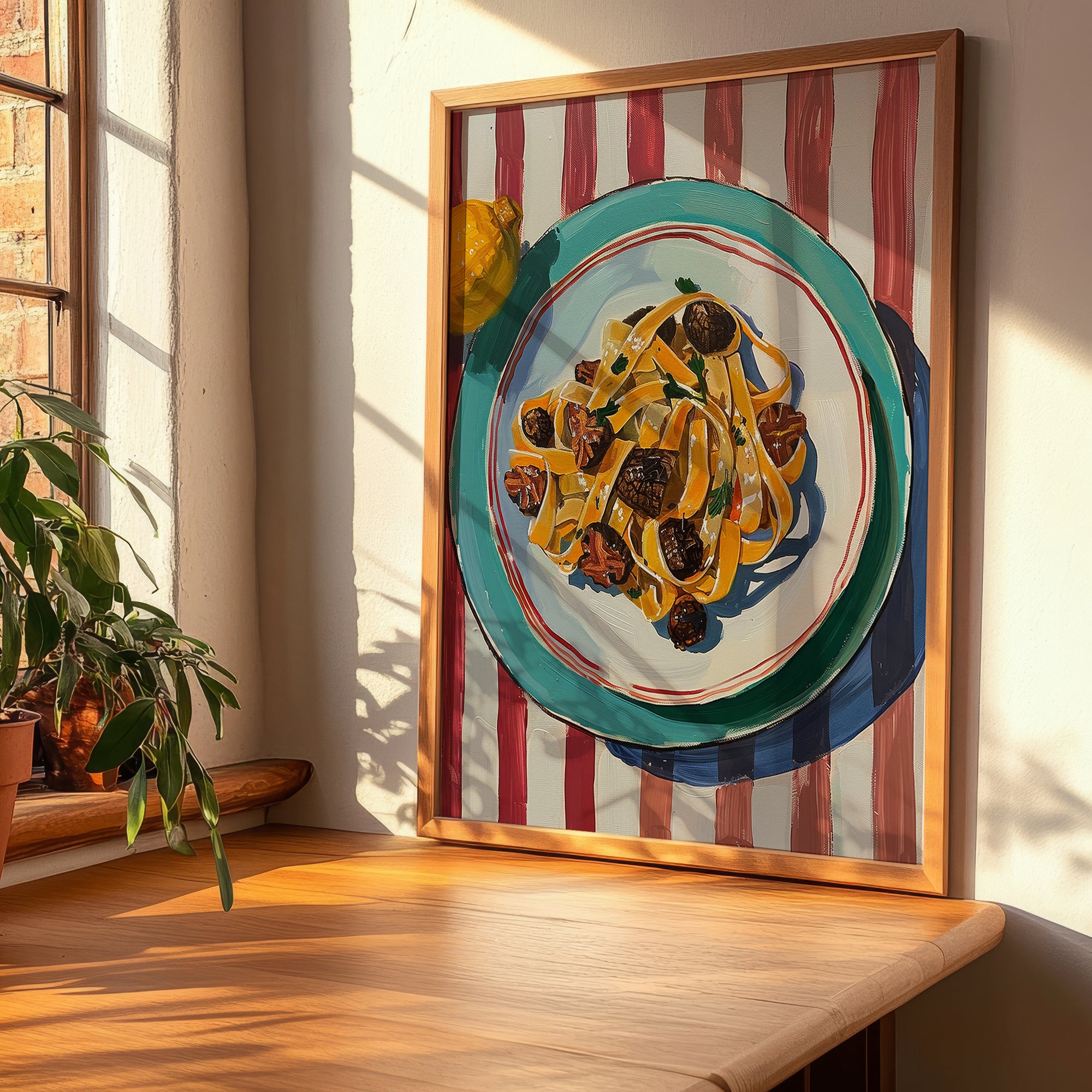 Tagliatelle al Tartufo – Italian Pasta, Osteria Wall Art, clean layout with no caption