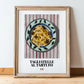 Tagliatelle al Tartufo – Italian Pasta, Osteria Poster, in wooden frame leaning on the floor