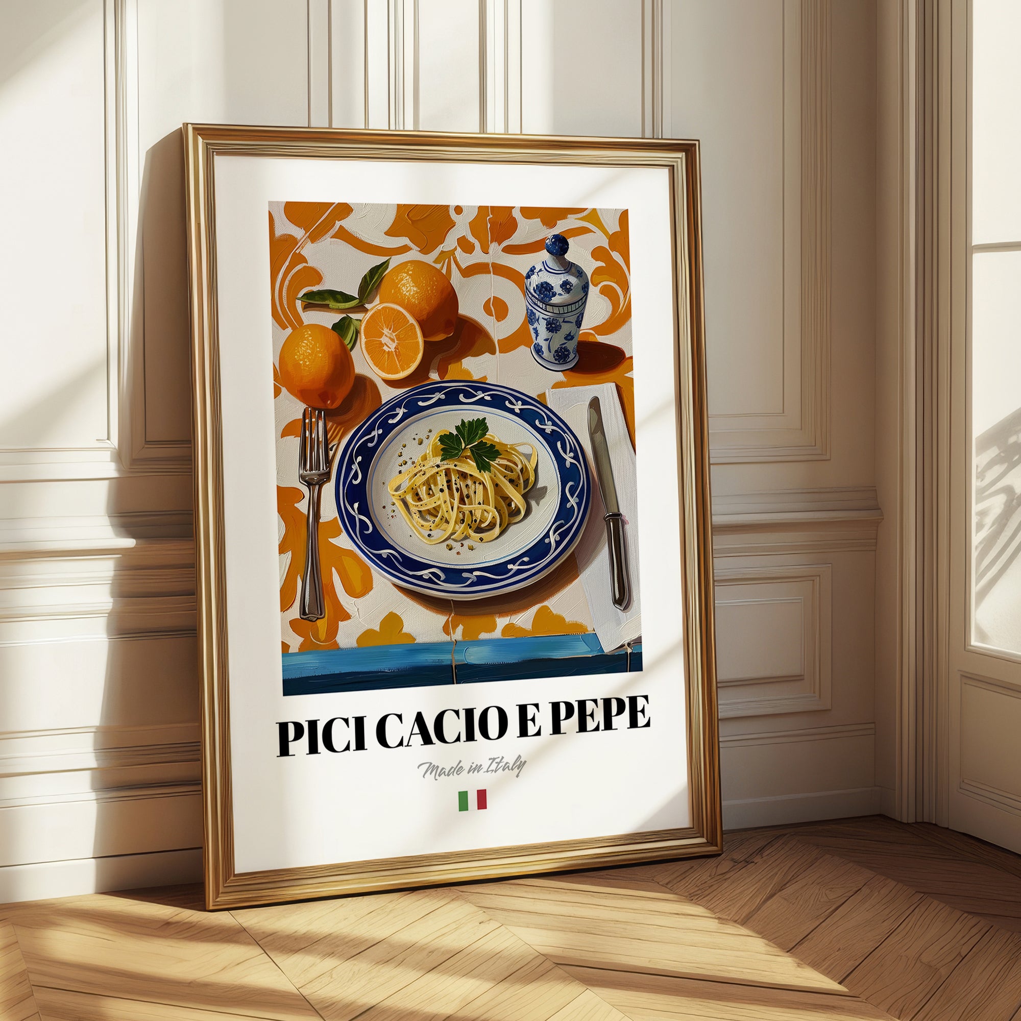 Pici Cacio e Pepe – Italian Pasta, Osteria Print