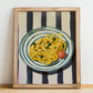 Pici Cacio e Pepe – Italian Pasta, Ristorante Wall Art, no-text version framed in wood