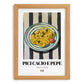 Pici Cacio e Pepe – Italian Pasta, Ristorante Wall Art, set in oak frame