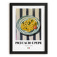 Pici Cacio e Pepe – Italian Pasta, Ristorante Wall Art, in sleek black frame