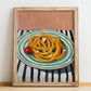 Pici Cacio e Pepe – Italian Pasta, Ristorante Poster, no-text version framed in wood