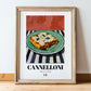 Cannelloni – Italian Pasta, Ristorante Illustration, in wooden frame leaning on the floor