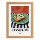 Cannelloni – Italian Pasta, Ristorante Illustration, set in oak frame
