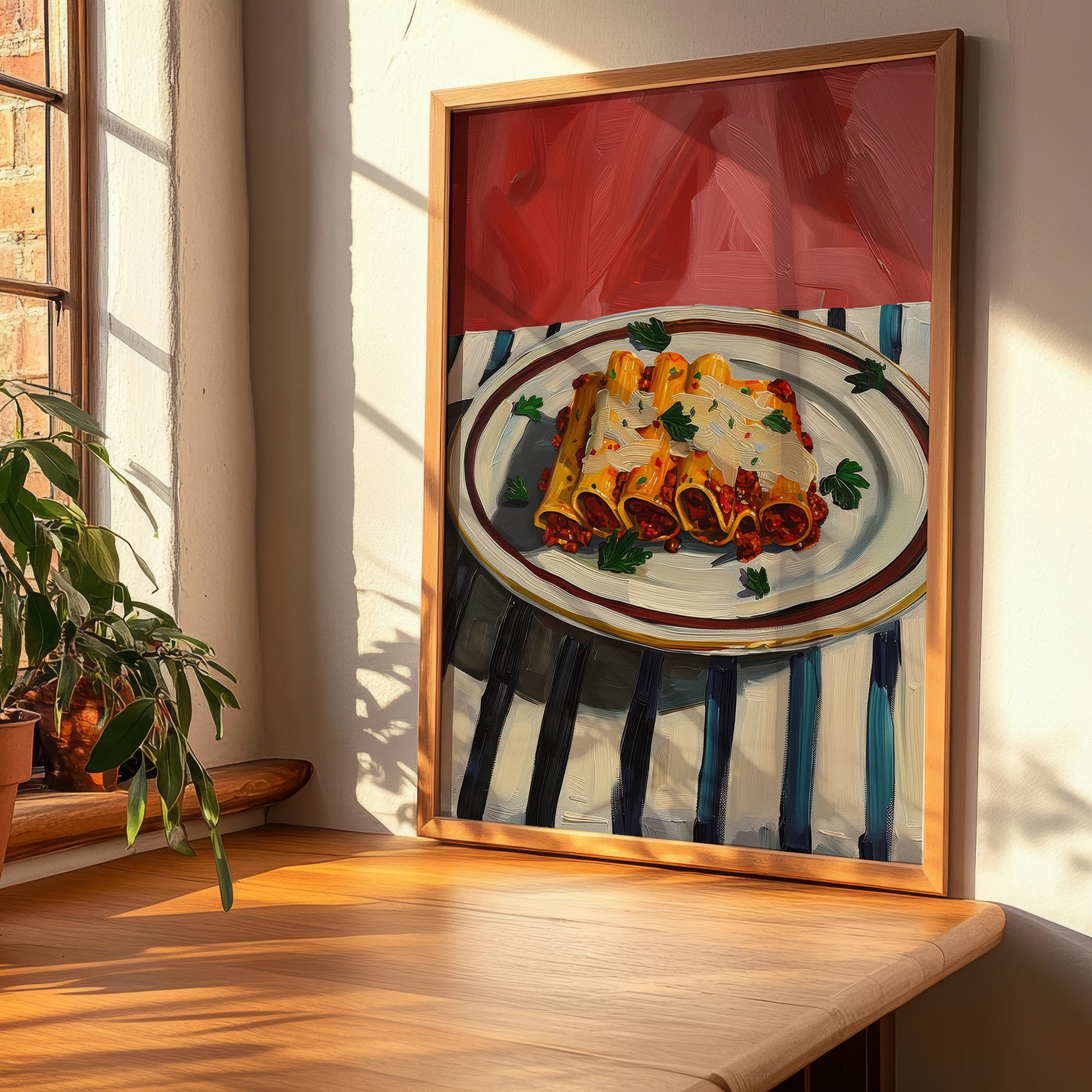 Cannelloni – Italian Pasta, Trattoria Poster, clean layout with no caption