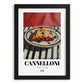 Cannelloni – Italian Pasta, Trattoria Poster, in sleek black frame