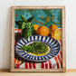 Pesto alla Genovese – Italian Pasta, Osteria Wall Decor, no-text version framed in wood