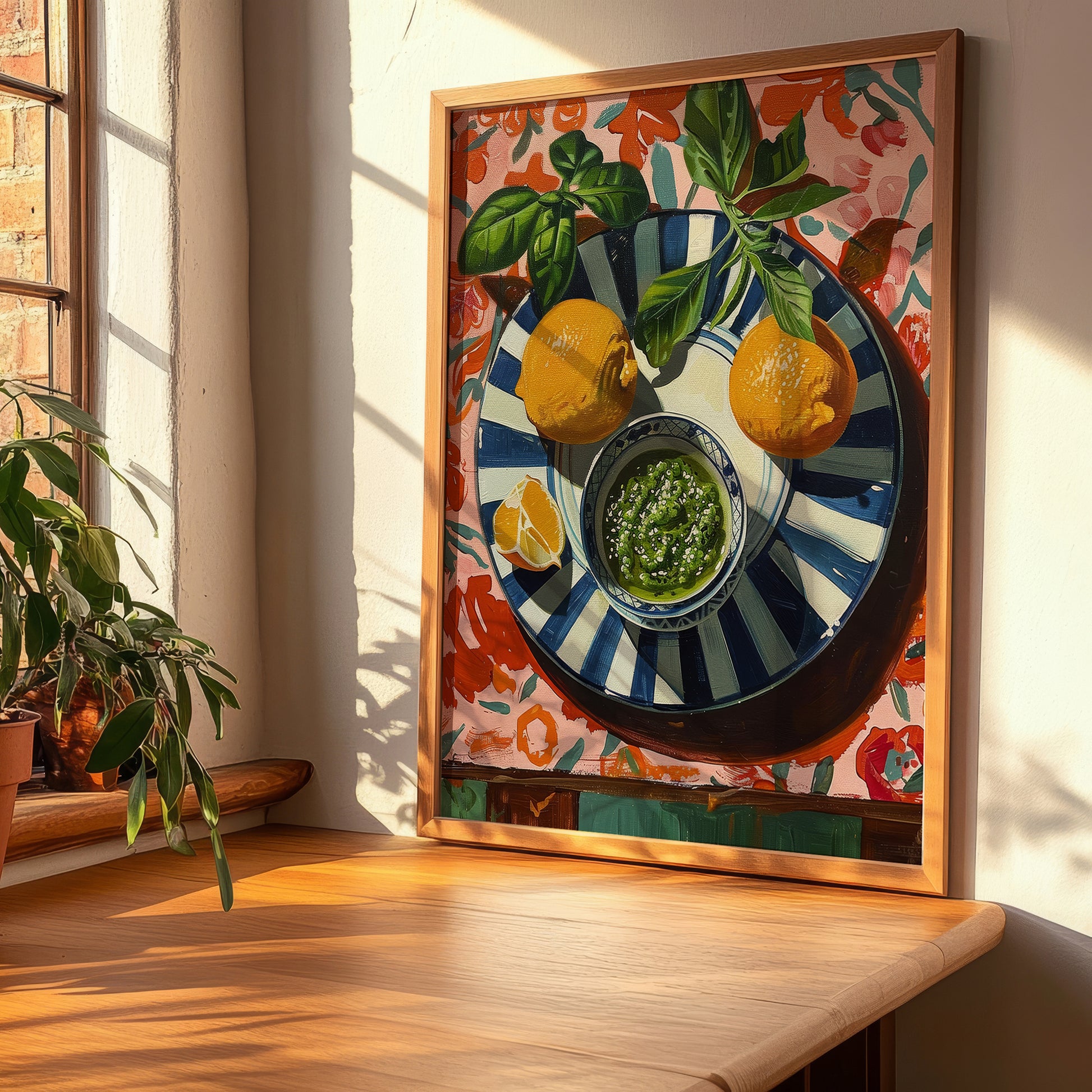Pesto alla Genovese – Italian Pasta, Ristorante Illustration, clean layout with no caption