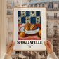 Sfogliatelle – Italian Pastry Dish, Brasserie Illustration, styled in a charming Paris street view
