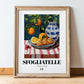 Sfogliatelle – Italian Pastry Dish, Café Poster, in wooden frame leaning on the floor