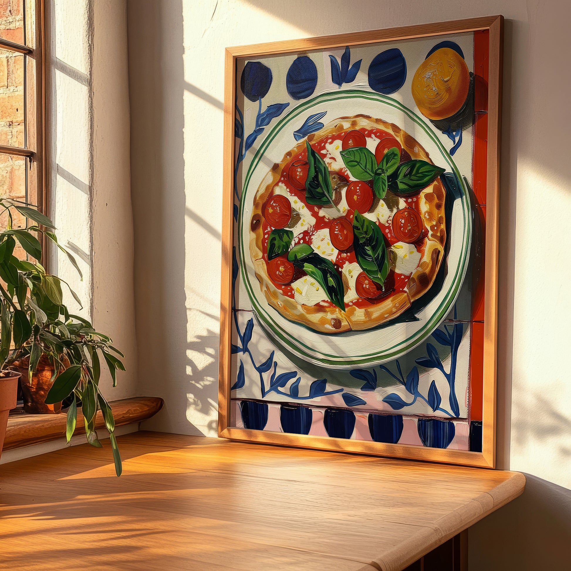 Pizza Napoletana – Italian Pizza, Trattoria Poster, clean layout with no caption