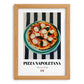 Pizza Napoletana – Italian Pizza, Restaurant Poster, set in oak frame