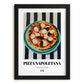 Pizza Napoletana – Italian Pizza, Restaurant Poster, in sleek black frame