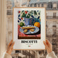 Biscotti – Italian Biscuits Dish, Fine Dining Restaurant Poster, styled in a charming Paris street view