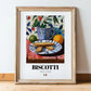 Biscotti – Italian Biscuits Dish, Fine Dining Restaurant Poster, in wooden frame leaning on the floor