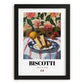 Biscotti – Italian Biscuits Dish, Bistro Poster, in sleek black frame
