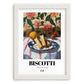 Biscotti – Italian Biscuits Dish, Bistro Poster, placed in minimal white frame