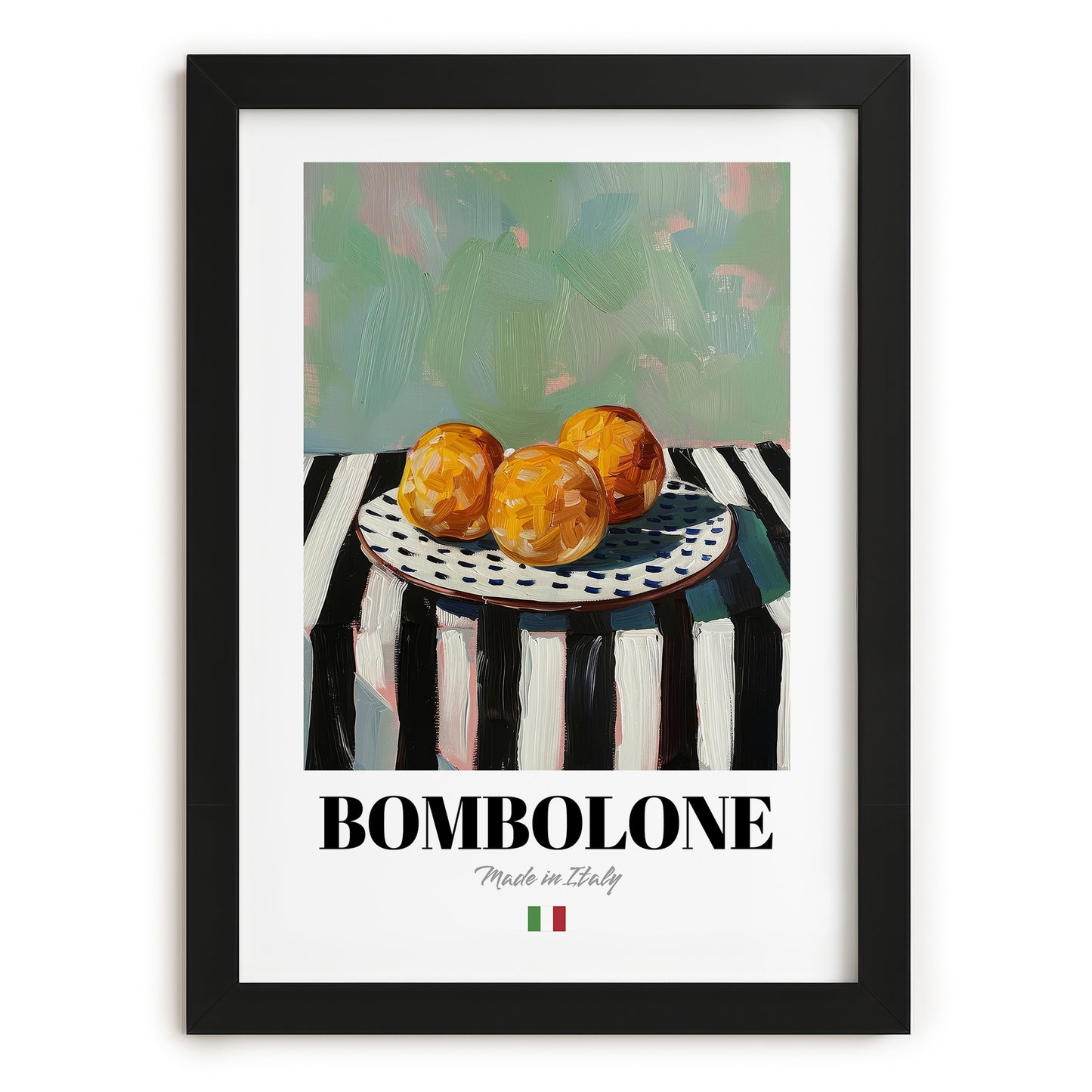 Bombolone – Italian Pastry Dish, Tavern Poster, in sleek black frame