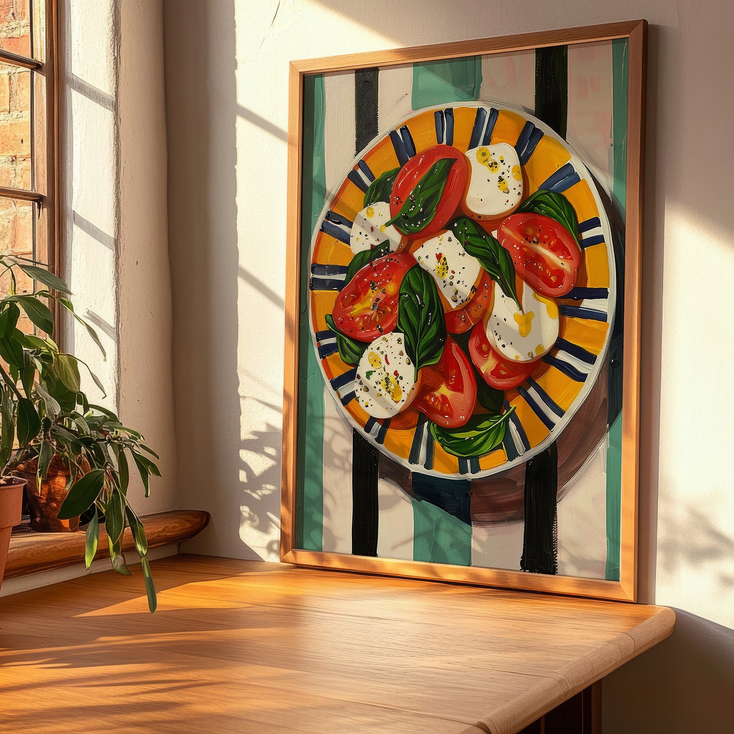 Insalata Caprese – Italian Salad Dish, Bistro Still Life, clean layout with no caption