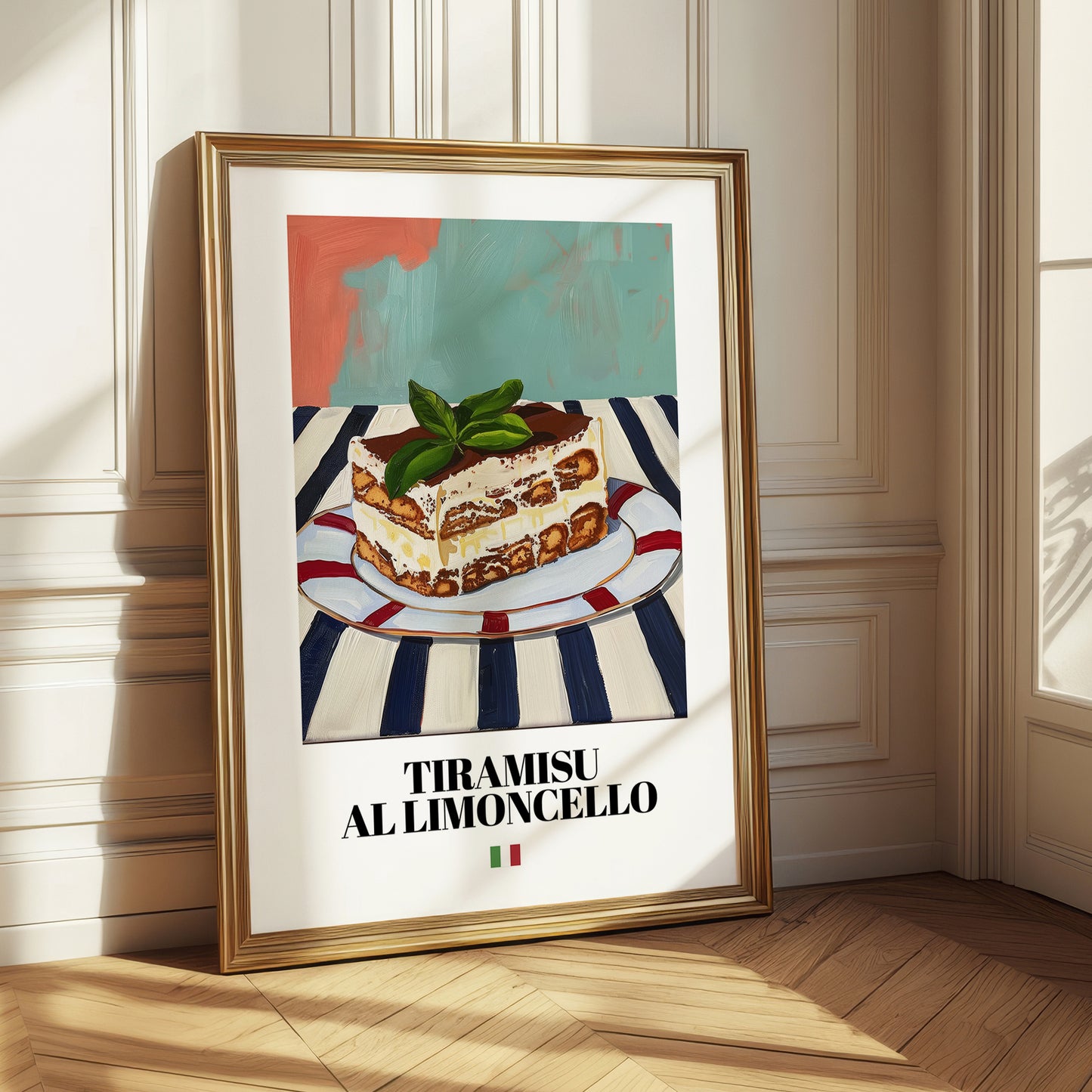 Tiramisu al Limoncello – Italian Dessert Dish, Bistro Wall Art