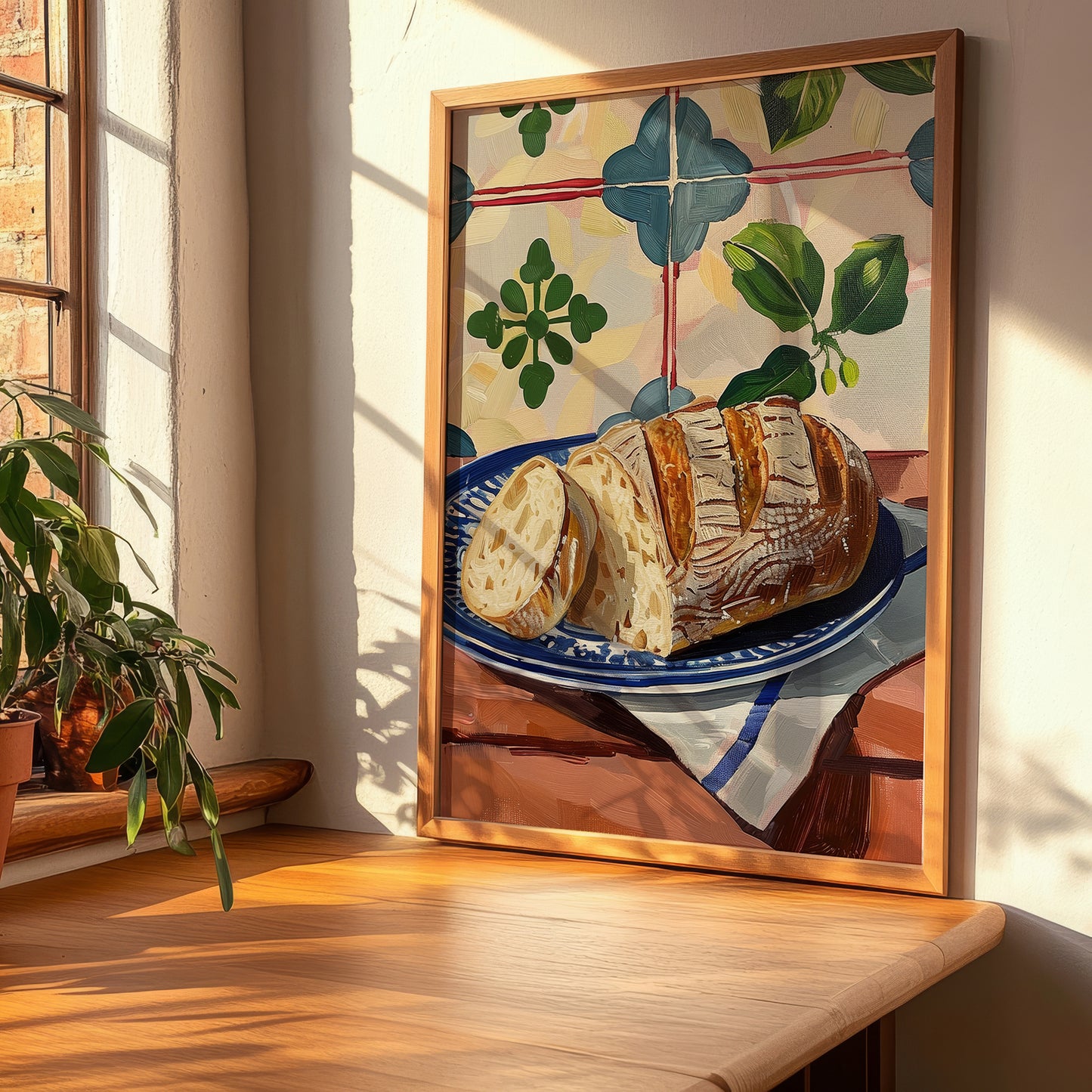 Ciabatta – Italian Bread Dish, Fine Dining Restaurant Wall Art, clean layout with no caption