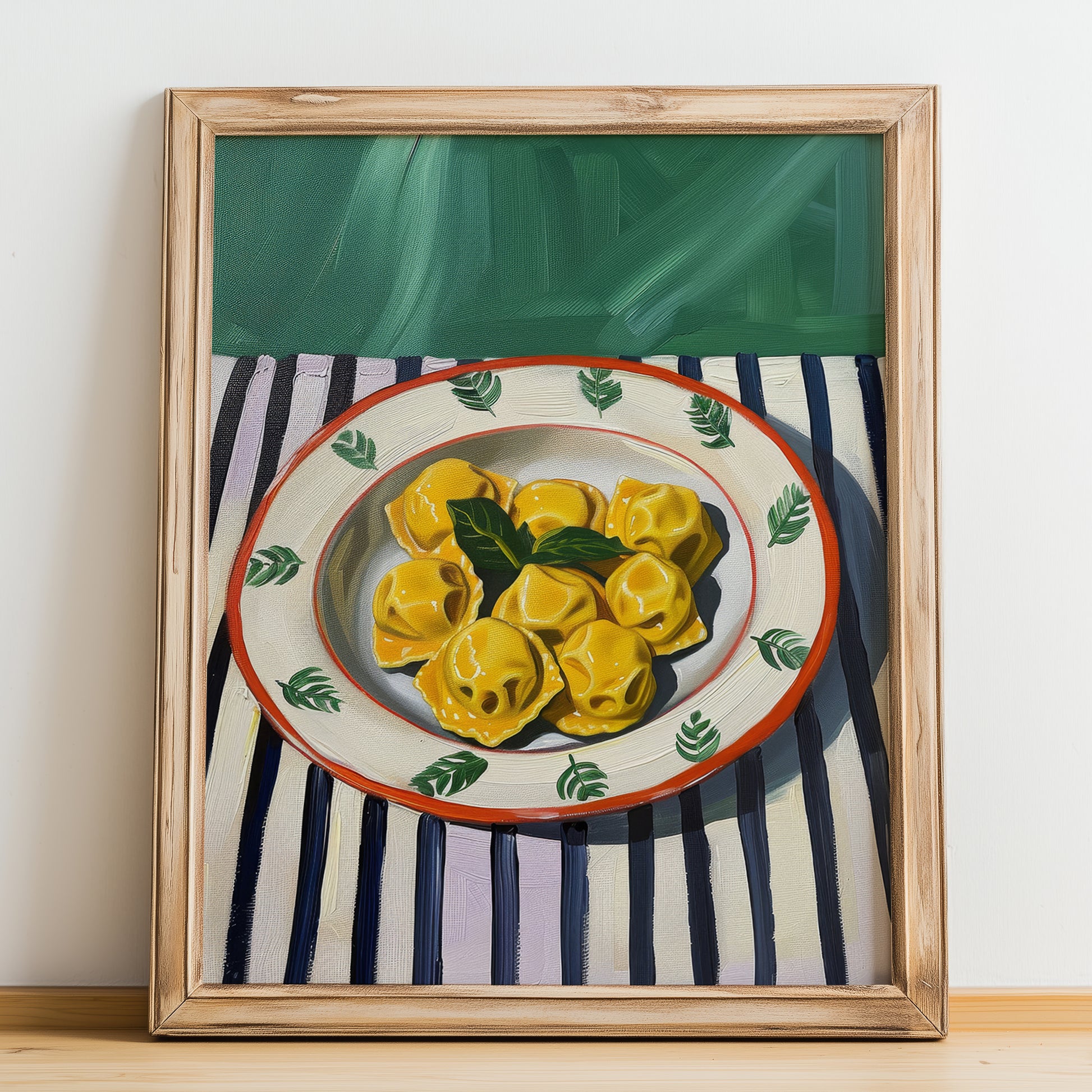 Tortelli – Italian Pasta, Osteria Poster, no-text version framed in wood
