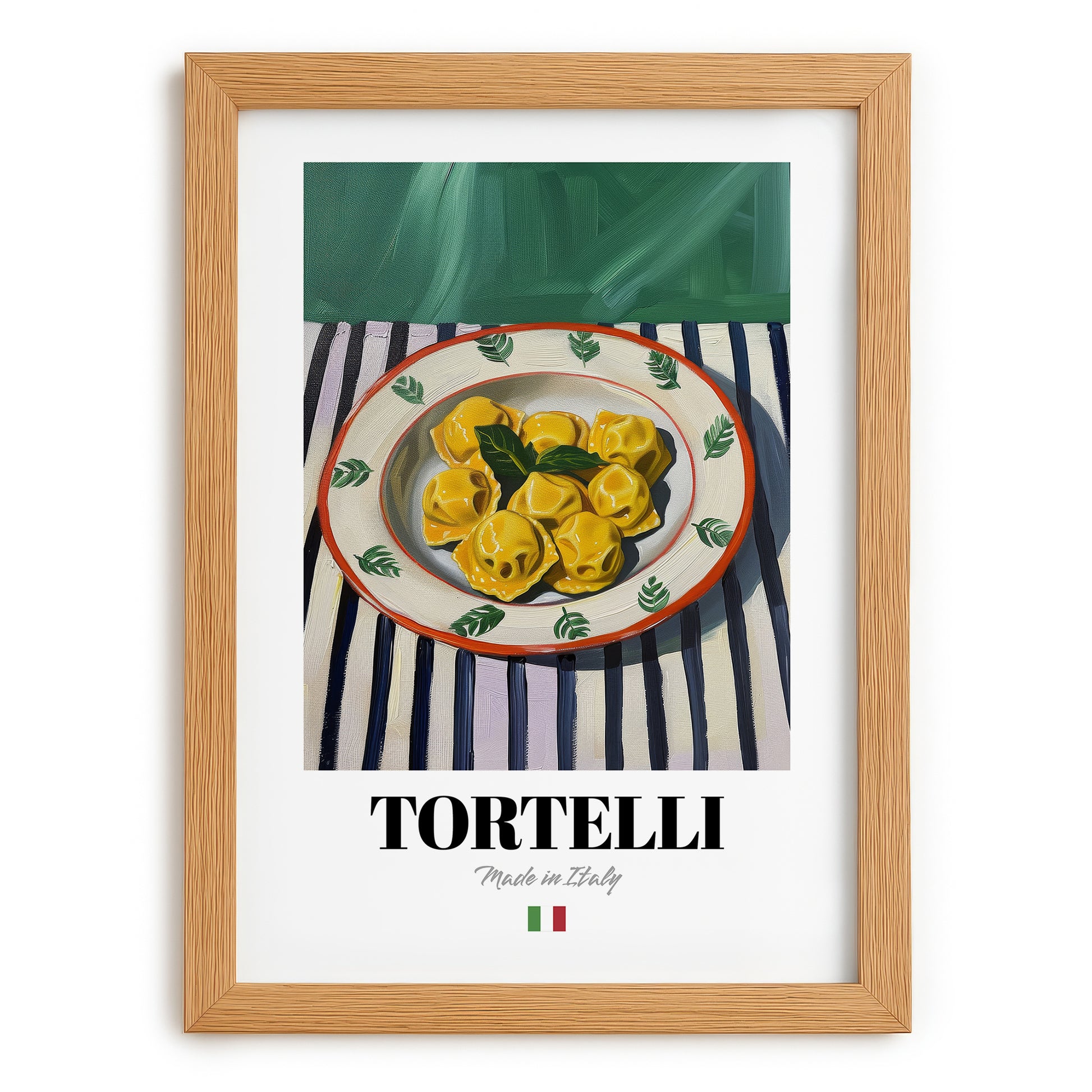 Tortelli – Italian Pasta, Osteria Poster, set in oak frame