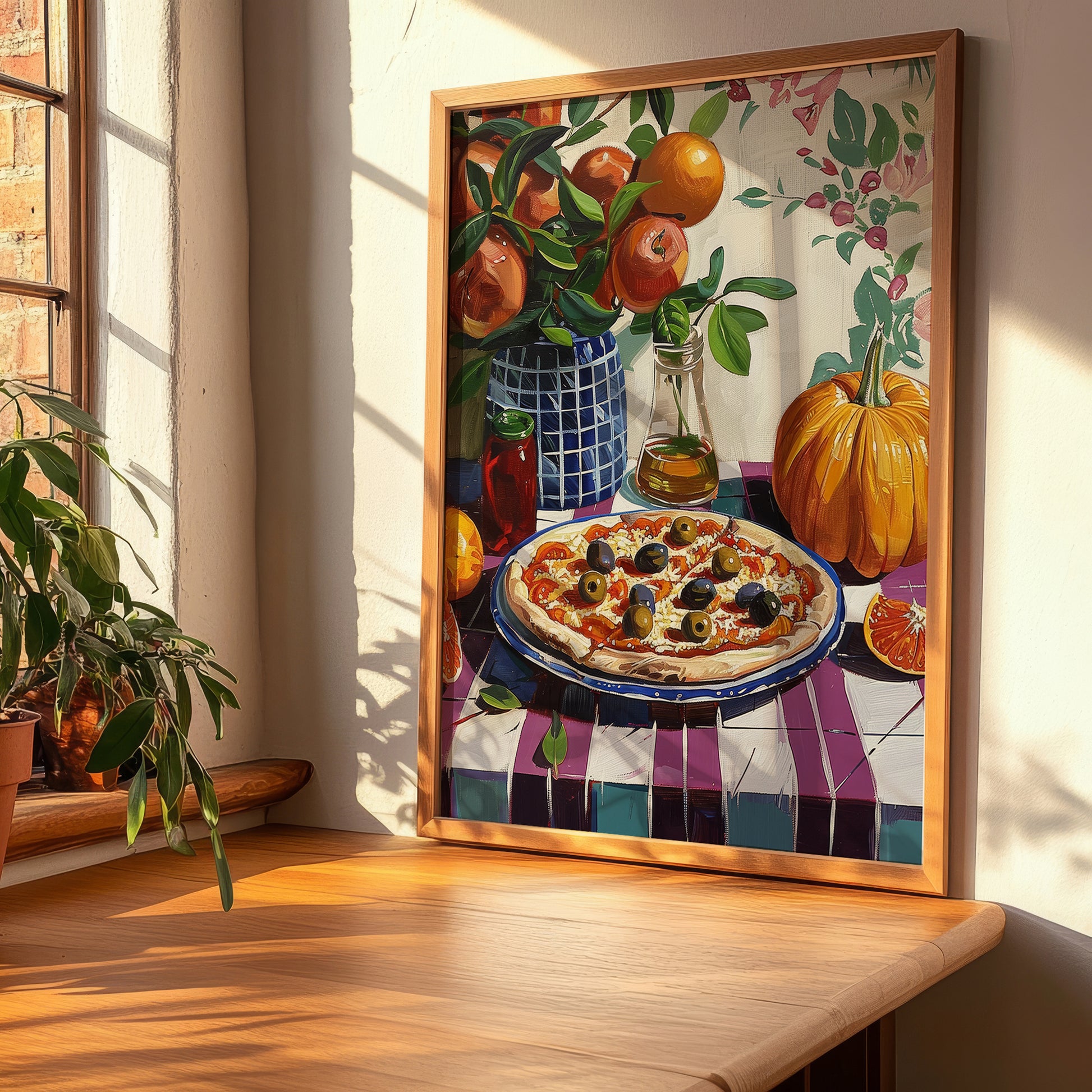 Pizza Siciliana – Italian Pizza, Ristorante Print, clean layout with no caption