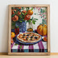 Pizza Siciliana – Italian Pizza, Ristorante Print, no-text version framed in wood