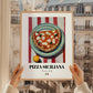 Pizza Siciliana – Italian Pizza, Restaurant Still Life, styled in a charming Paris street view