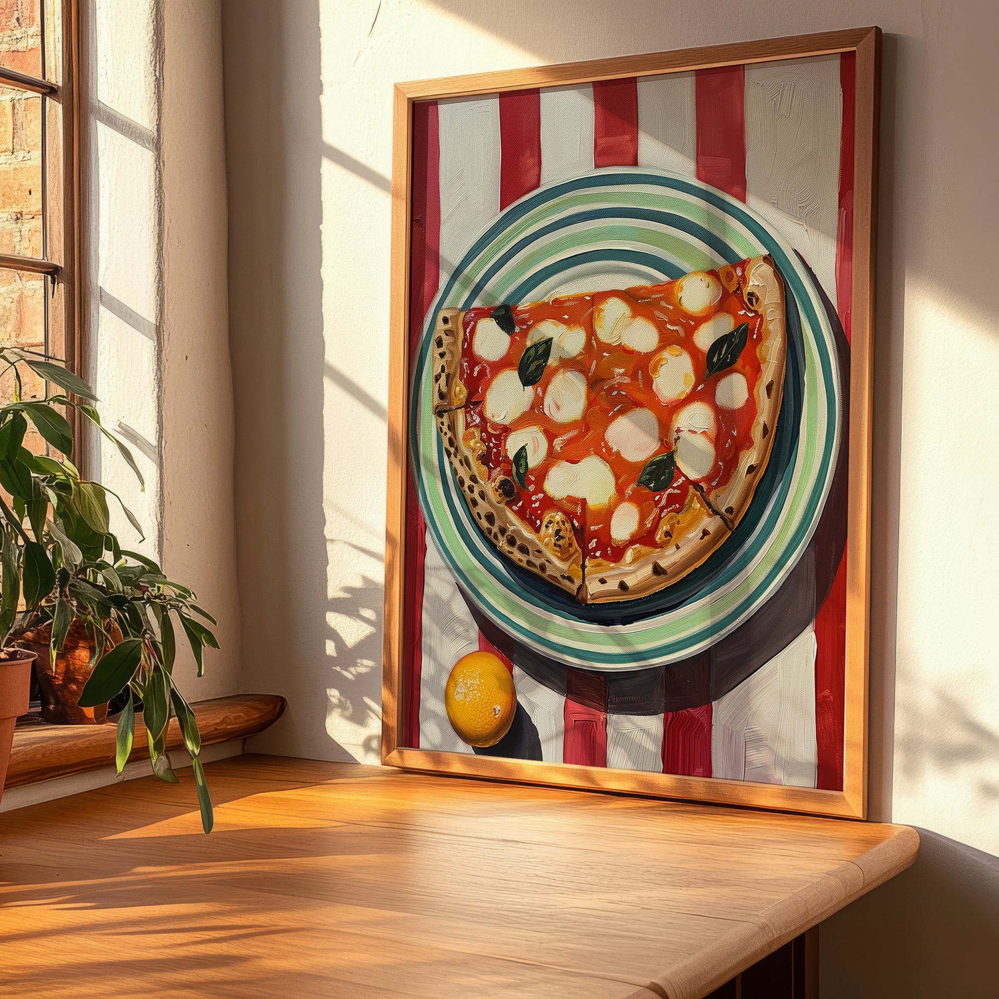 Pizza Siciliana – Italian Pizza, Restaurant Still Life, clean layout with no caption