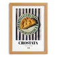 Crostata – Italian Dessert Dish, Café Print, set in oak frame