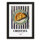 Crostata – Italian Dessert Dish, Café Print, in sleek black frame