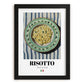 Risotto – Italian Stew Dish, Tavern Illustration, in sleek black frame