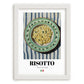 Risotto – Italian Stew Dish, Tavern Illustration, placed in minimal white frame