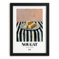 Nougat – Italian Dessert Dish, Café Still Life, in sleek black frame