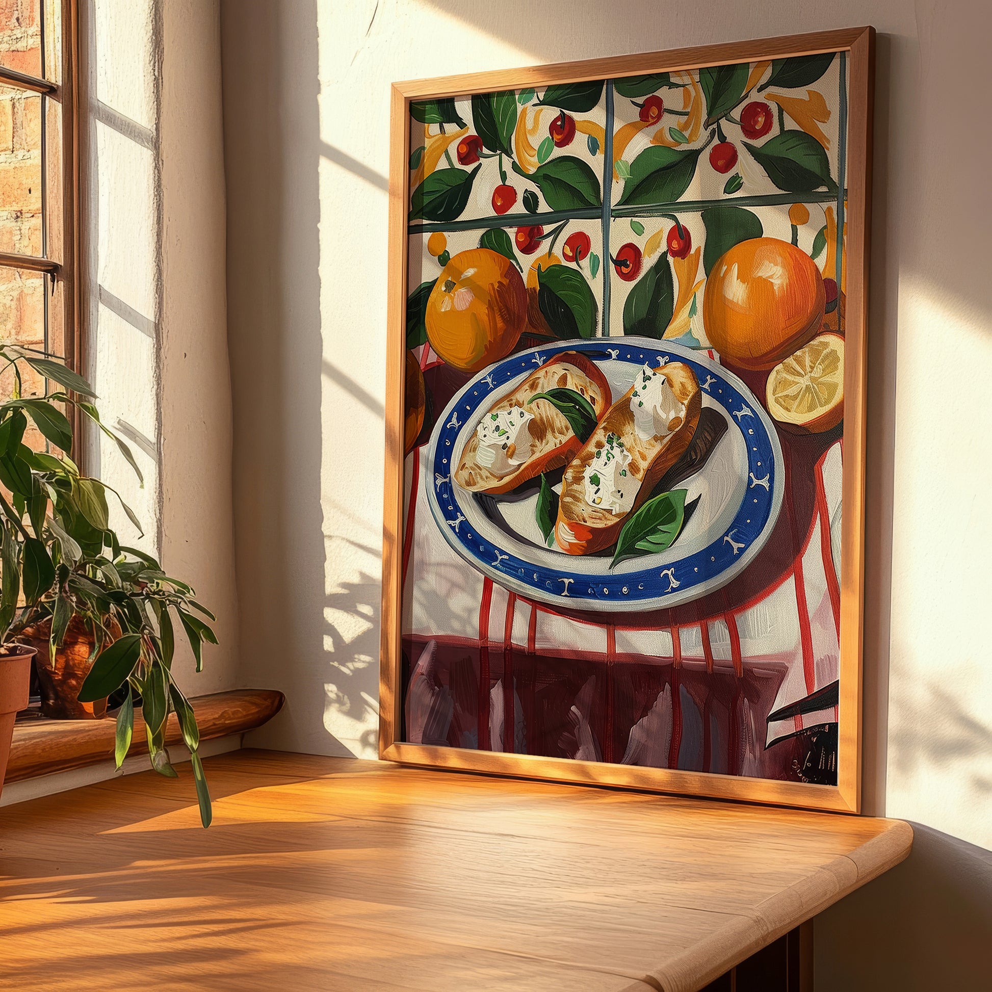 Crostini – Italian Snack Dish, Restaurant Print, clean layout with no caption