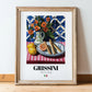 Grissini – Italian Bread Dish, Brasserie Poster, in wooden frame leaning on the floor
