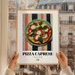 Pizza Caprese – Italian Pizza, Pizzeria Poster, styled in a charming Paris street view